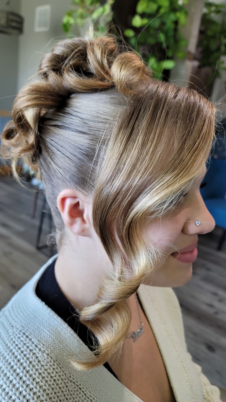 Bridal wedding hair styling