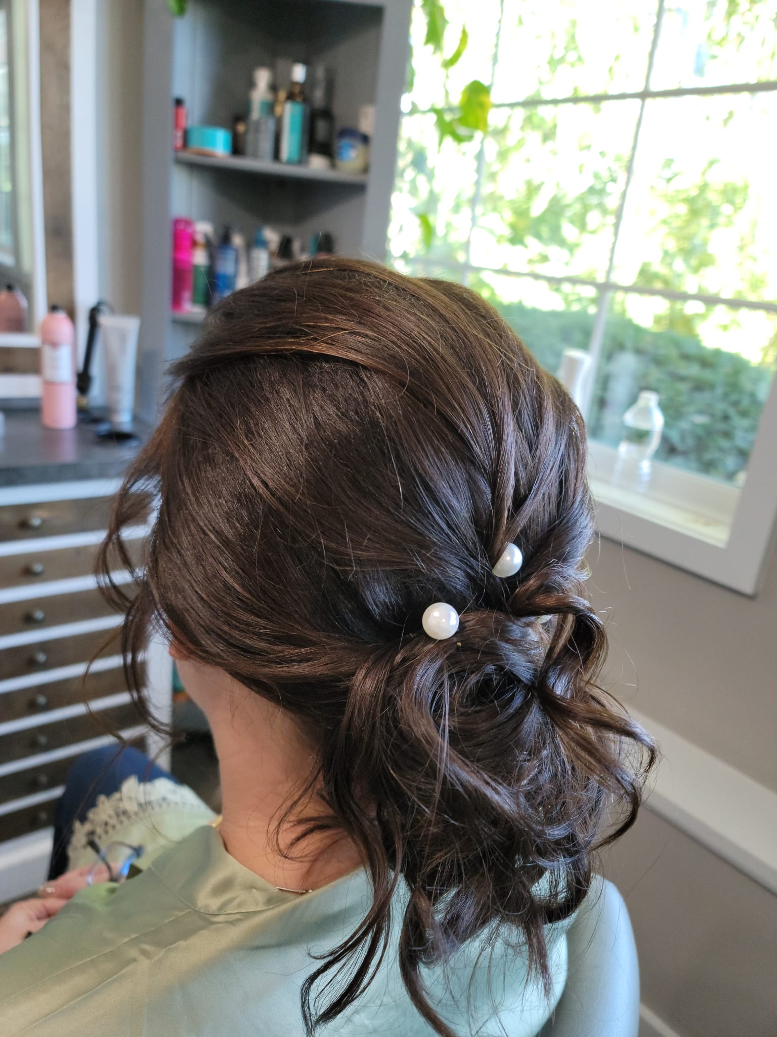 Bridal wedding hair styling